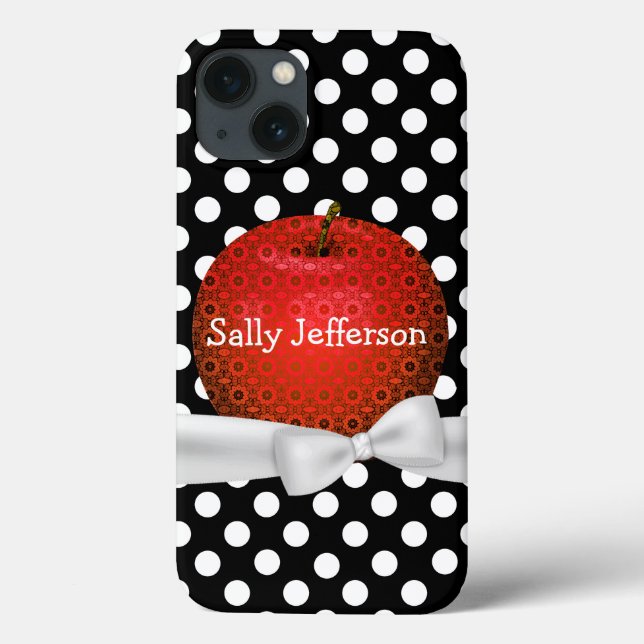 Coques Case-Mate iPhone Pomme Motif de l'enseignant (Verso)