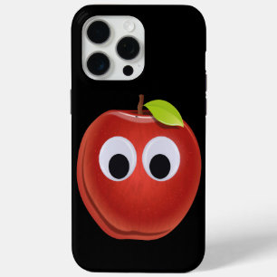 Coque Case-Mate iPhone Pomme rouge drôle avec yeux de googly