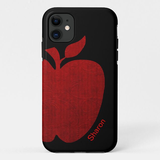 Coques Case-Mate iPhone Pomme rouge personnalisée (Dos)