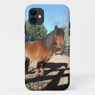 Etui iPhone Case-Mate Poney brun ciel turquoise