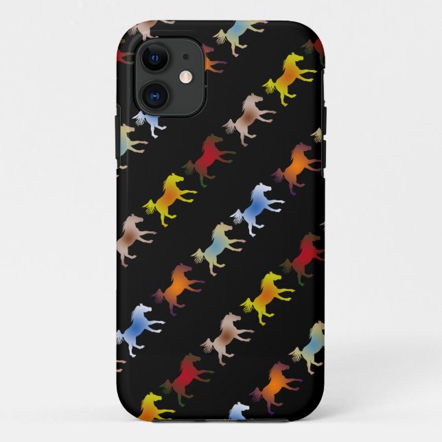 Coques Case-Mate iPhone Poney sur Noir (Dos)
