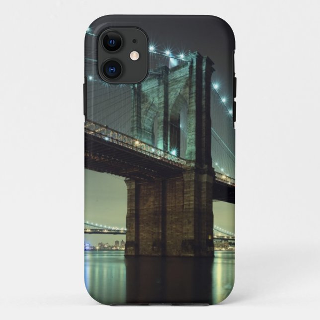 Coques Case-Mate iPhone Pont Brooklyn la nuit Manhattan Bridge (Dos)