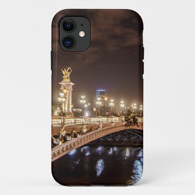 Coques Case-Mate iPhone Pont d'Alexandre 3 à Paris France la nuit (Dos)