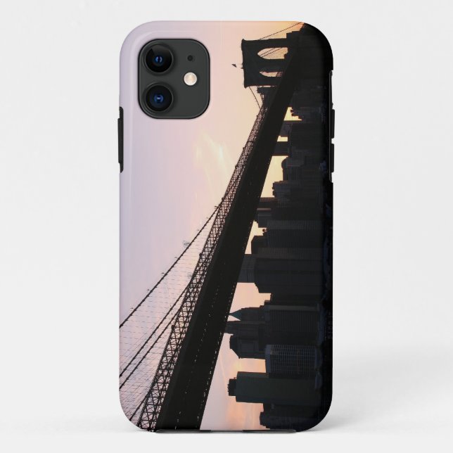 Coques Case-Mate iPhone Pont de Brooklyn et horizon de Manhattan la nuit (Dos)