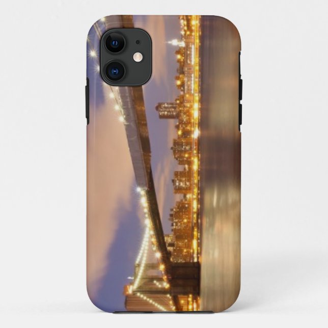 Coques Case-Mate iPhone Pont de Brooklyn et Manhattan la nuit (Dos)