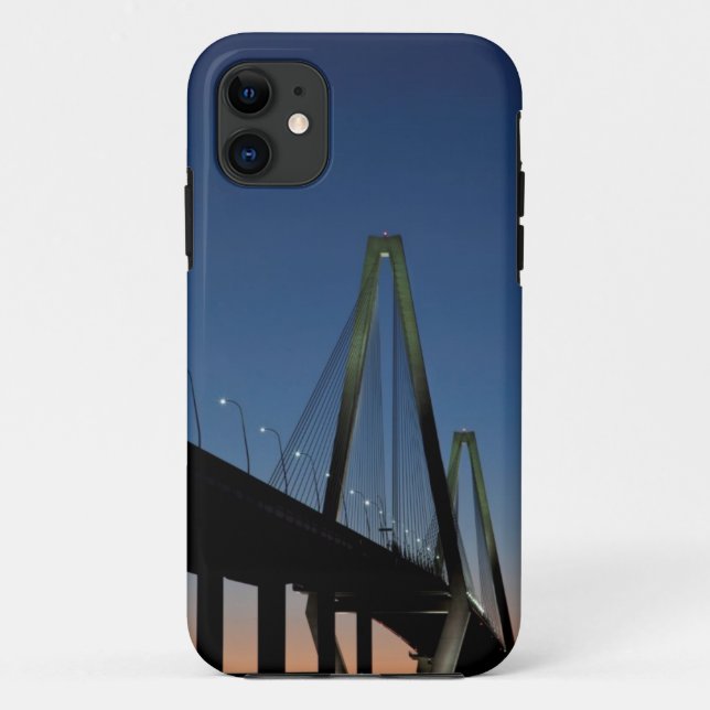 Coques Case-Mate iPhone Pont de Jr. d'Arthur Ravenel au crépuscule (Dos)