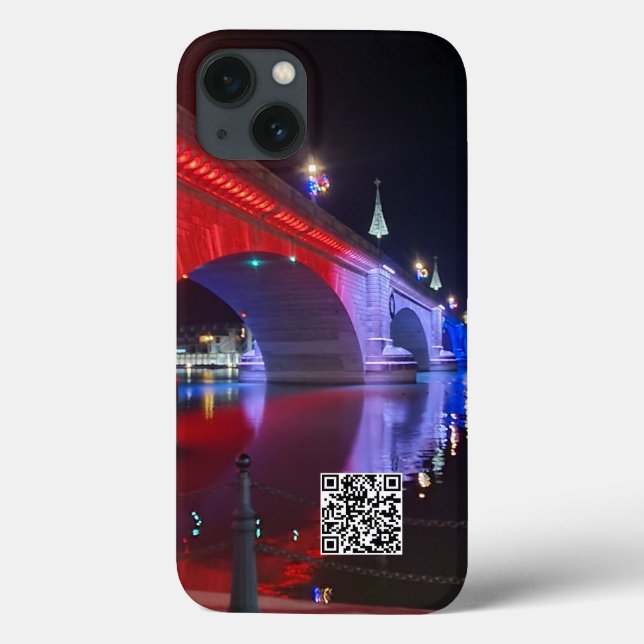 Coques Case-Mate iPhone Pont de Londres en rouge blanc et bleu (Verso)