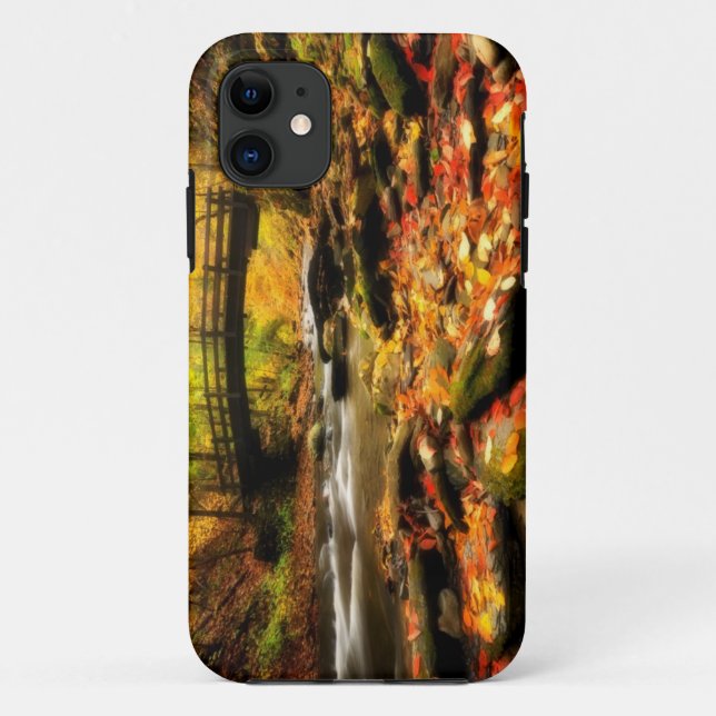 Coques Case-Mate iPhone Pont en bois et crique dans l'automne (Dos)