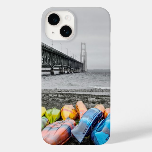 Coques Case-Mate iPhone Pont Mackinac et canots Sélectionner la couleur (Verso)