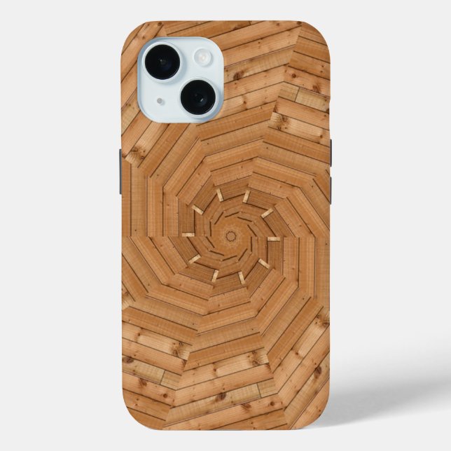 Coques Case-Mate iPhone Pont Soleil - Tourbillon de bois clair (Verso)