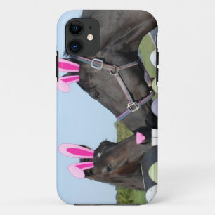 Coque iPhone 11 Pony de Pâques et cheval