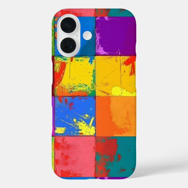 Coques Case-Mate iPhone Pop Art grunge Blocs de couleurs (Verso)