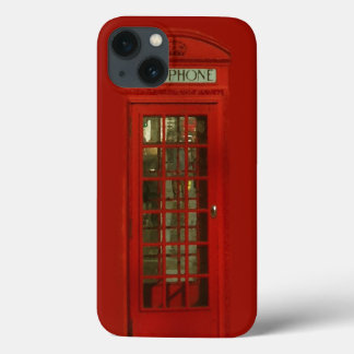 Etui iPhone 13 Pop Art Vintage London City Boîte téléphonique rou