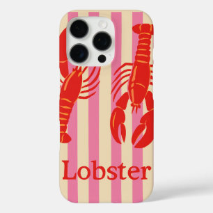 Coque iPhone 16 Pro Pop de homard Gras Crustacés sur les bandes de bon