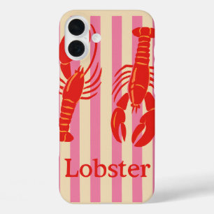 Coque Pour iPhone 16 Plus Pop de homard Gras Crustacés sur les bandes de bon