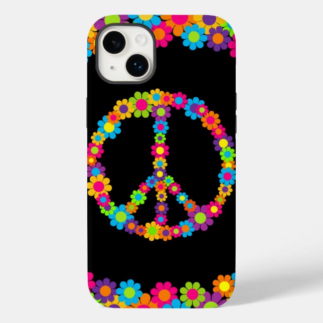 Coques Case-Mate iPhone Pop Flower Power Peace (Verso)