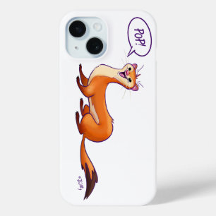 Coque Case-Mate iPhone POP GOÛTE LE WEASEL - BLANC par Jeff Willis Art