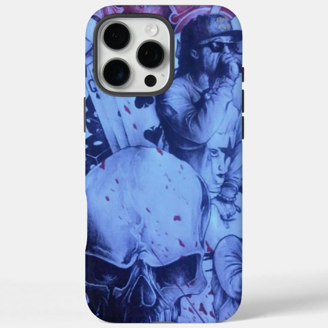 Coques Case-Mate iPhone Pop Musicians Blue Purple Art Imprimer (Verso)