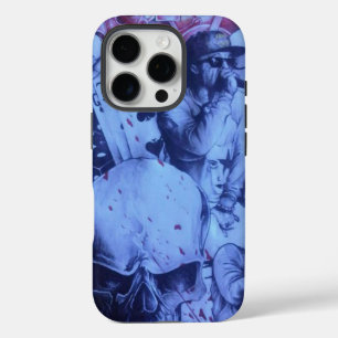 Coques iPhone 16 Pro Pop Musicians Blue Purple Art Imprimer
