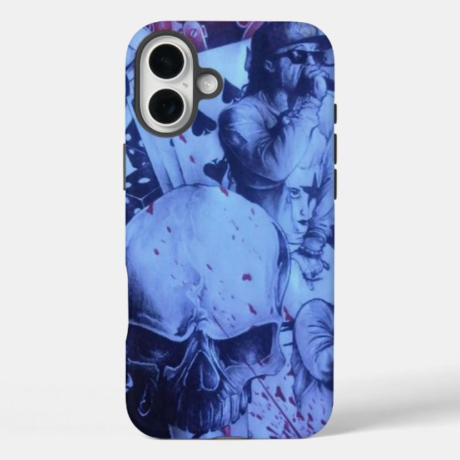 Coques Case-Mate iPhone Pop Musicians Blue Purple Art Imprimer (Verso)