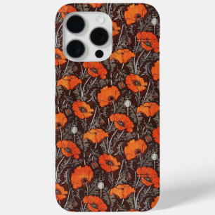 Coque Case-Mate iPhone POPIES ROUGES EN FLEAU DE Pavot BLANC NOIR