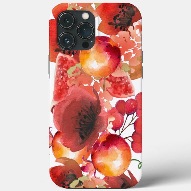 Coques Case-Mate iPhone Poppies colorées, fruits et baies (Verso)