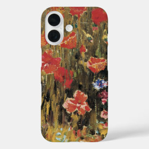 Coques iPhone 16 Poppies de Robert Vonnoh, Impressionnisme Vintage