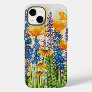 Coque Case-Mate iPhone Poppies et Cornflower
