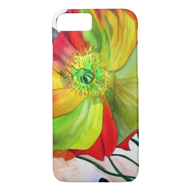 Coques Case-Mate iPhone Poppy Art macro poppy (Dos)