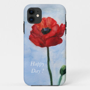Coque Case-Mate iPhone Poppy art Phone SE + iPhone 5/5S, à peine là