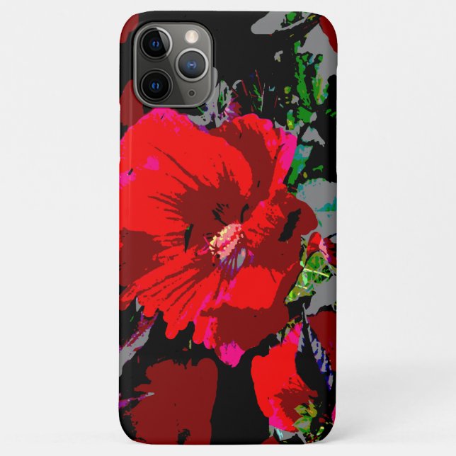 Coques Case-Mate iPhone Poppy Red Retro Floral Design (Dos)
