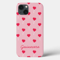 Pops tendance rose et rouge Coeur Personnalisé