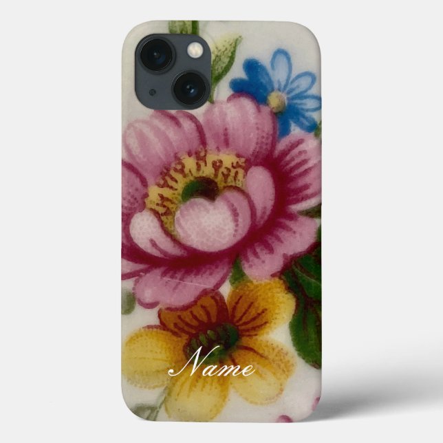 Coques Case-Mate iPhone Porcelaine Inspiré Floral (Verso)