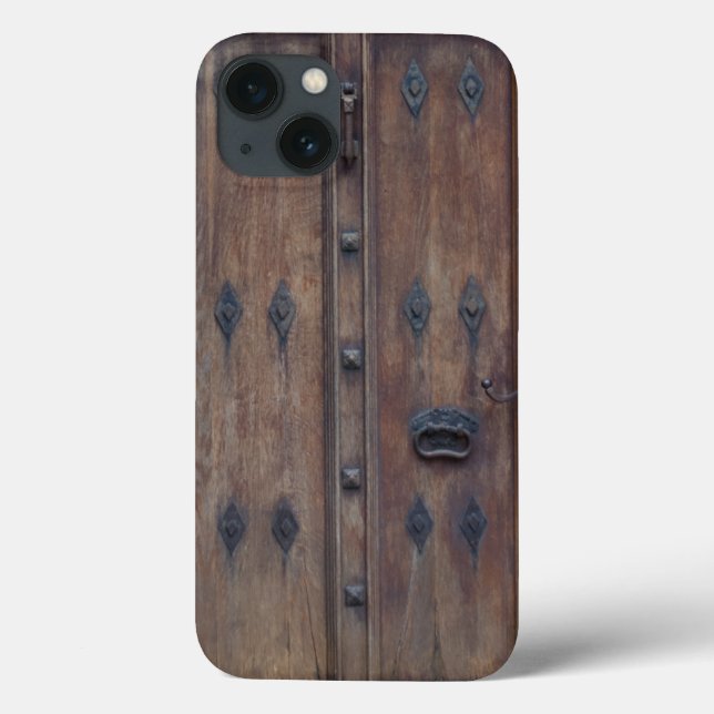 Coques Case-Mate iPhone Porte médiévale espagnole en bois (Verso)