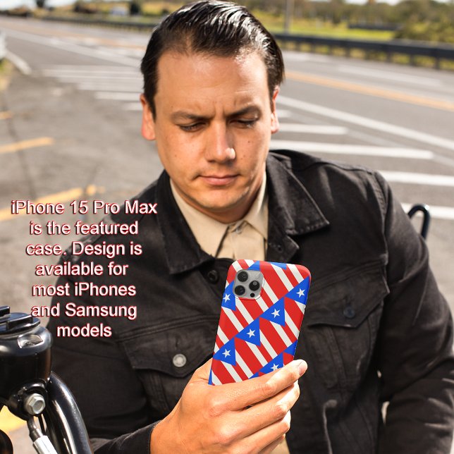 Coques Case-Mate iPhone Porto Rico Flag Motif iPhone 15 Pro Max (Puerto Rico Flag Pattern iPhone 15 Pro Max Case-Mate iPhone Case)