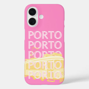 Coque Pour iPhone 16 Porto Travel Art, Portugal, Rose