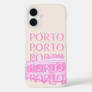 Coque Pour iPhone 16 Porto Travel Art, Portugal Travel Art, Rose