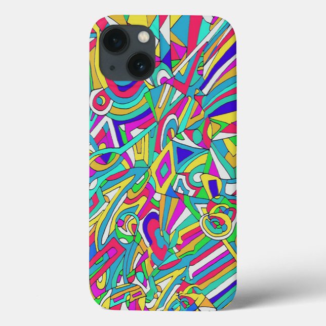 Coques Case-Mate iPhone Portrait Abstrait (Verso)