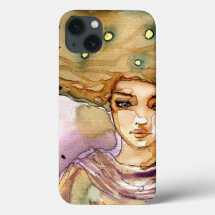 iPhone 13 Case Portrait abstrait et jolie femme