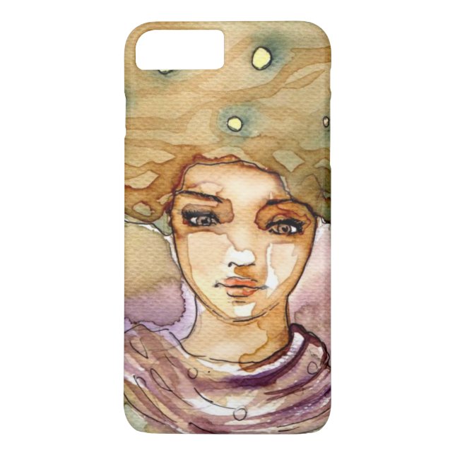 Coques Case-Mate iPhone Portrait abstrait et jolie femme (Dos)
