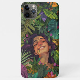 Case-Mate iPhone Case Portrait Artistique Fille Gras Bright Noir vert