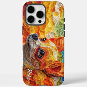 Coque iPhone 16 Pro Max Portrait coloré Chihuahua