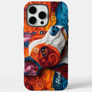 Coque iPhone 16 Pro Max Portrait coloré Pitbull Terrier