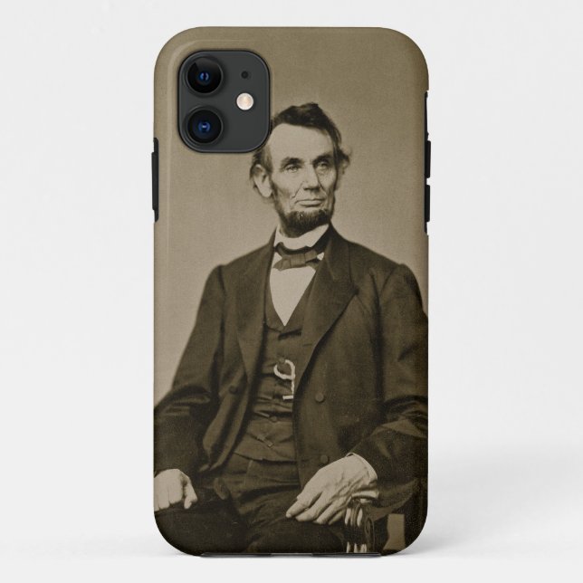 Coques Case-Mate iPhone Portrait d'Abraham Lincoln (1809-65) (photo de (Dos)
