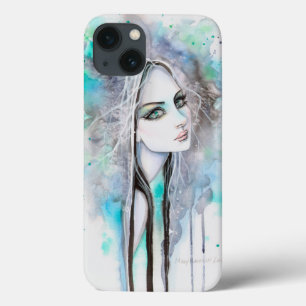 iPhone 13 Case Portrait d'art moderne aquarelle d'un fantôme aux