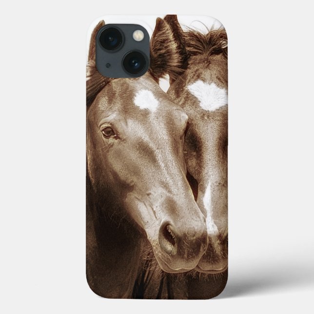 Coques Case-Mate iPhone Portrait de cheval III (Verso)