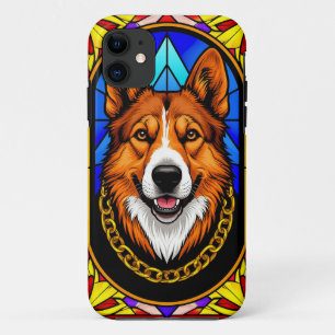 Case-Mate iPhone Case Portrait de chien en verre coloré