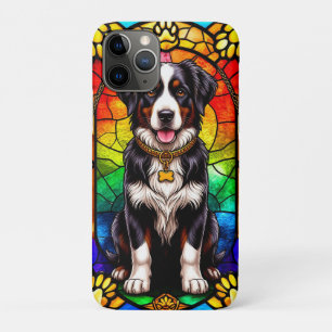 Case-Mate iPhone Case Portrait de chien en verre coloré artistique