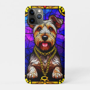 Case-Mate iPhone Case Portrait de chien en verre coloré artistique