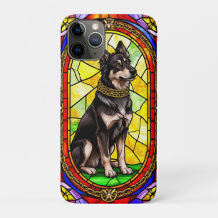 Case-Mate iPhone Case Portrait de chien en verre coloré artistique